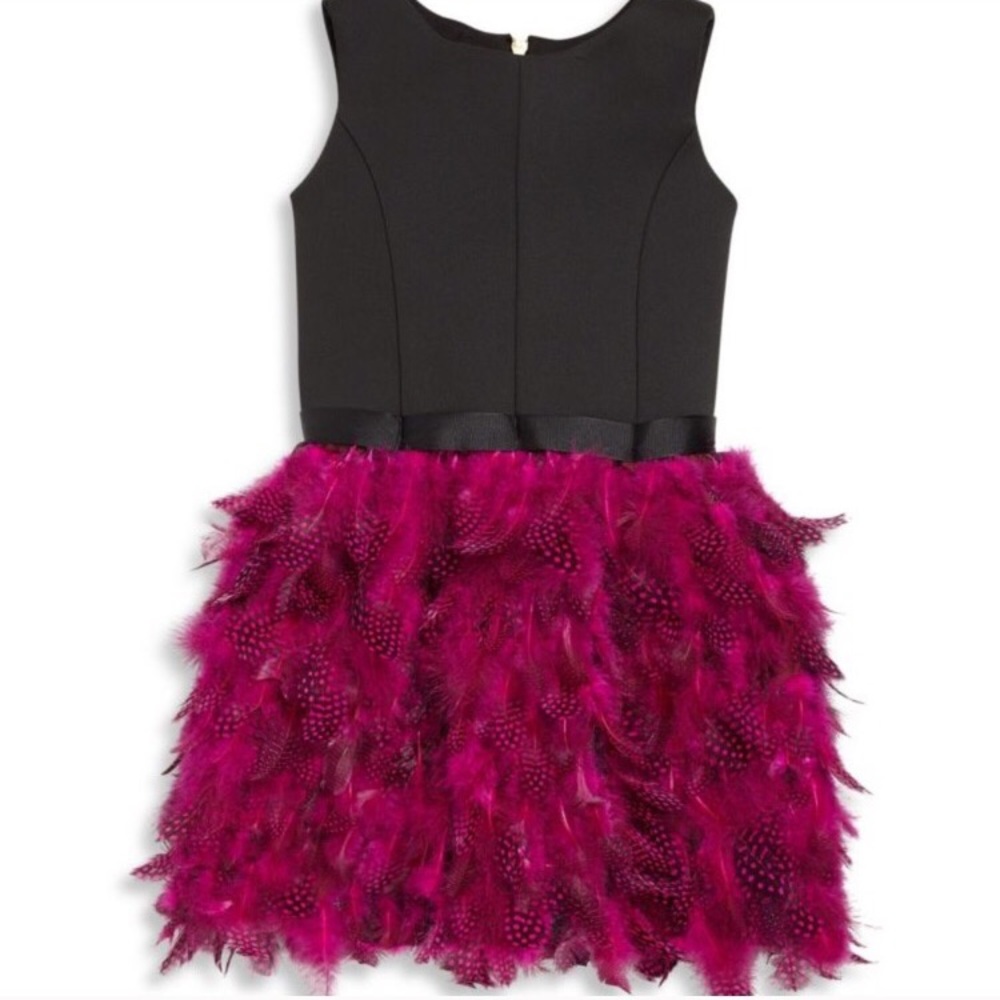 Zoe Girl’s Sleeveless Feather Dress